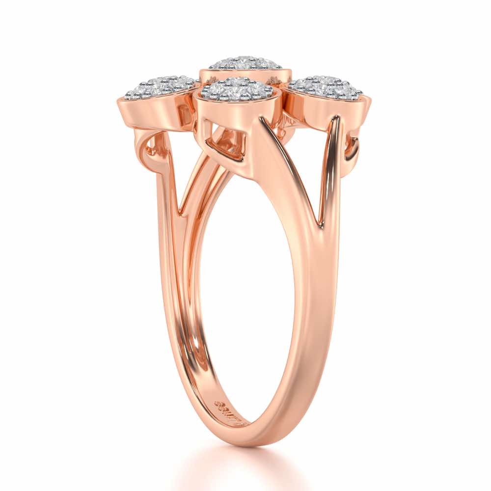 Sleek Shine Silver Ring - Rose Gold - Image 4