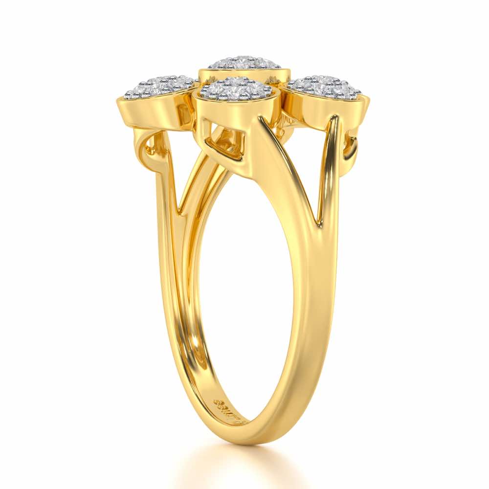 Sleek Shine Silver Ring - Yellow Gold - Image 4