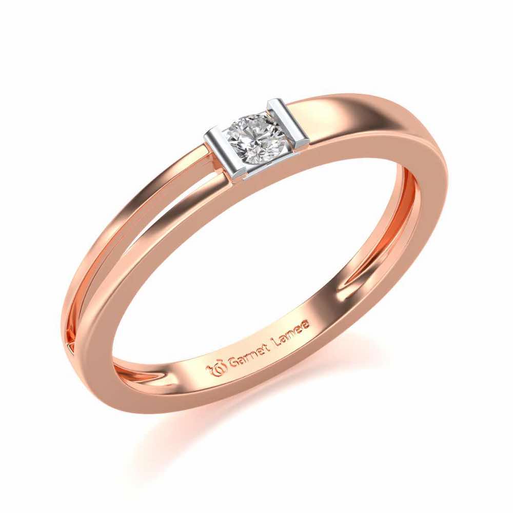 Sleek Solitaire Silver Ring
