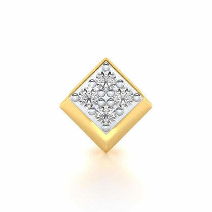 Small Shine Silver Nosepin - Yellow Gold - Image 1