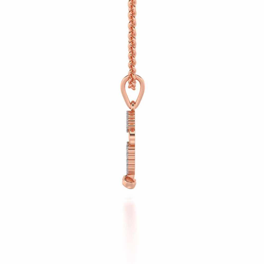 Smile Silver Pendant - Rose Gold - Image 3