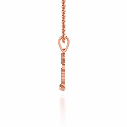 Smile Silver Pendant - Rose Gold - Image 3