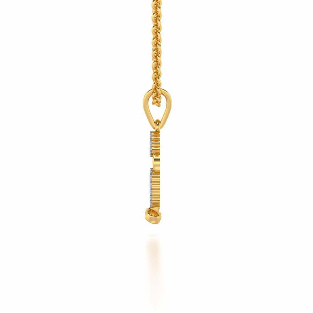 Smile Silver Pendant - Yellow Gold - Image 3