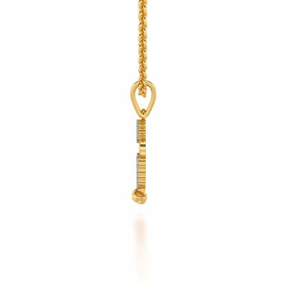 Smile Silver Pendant - Yellow Gold - Image 3