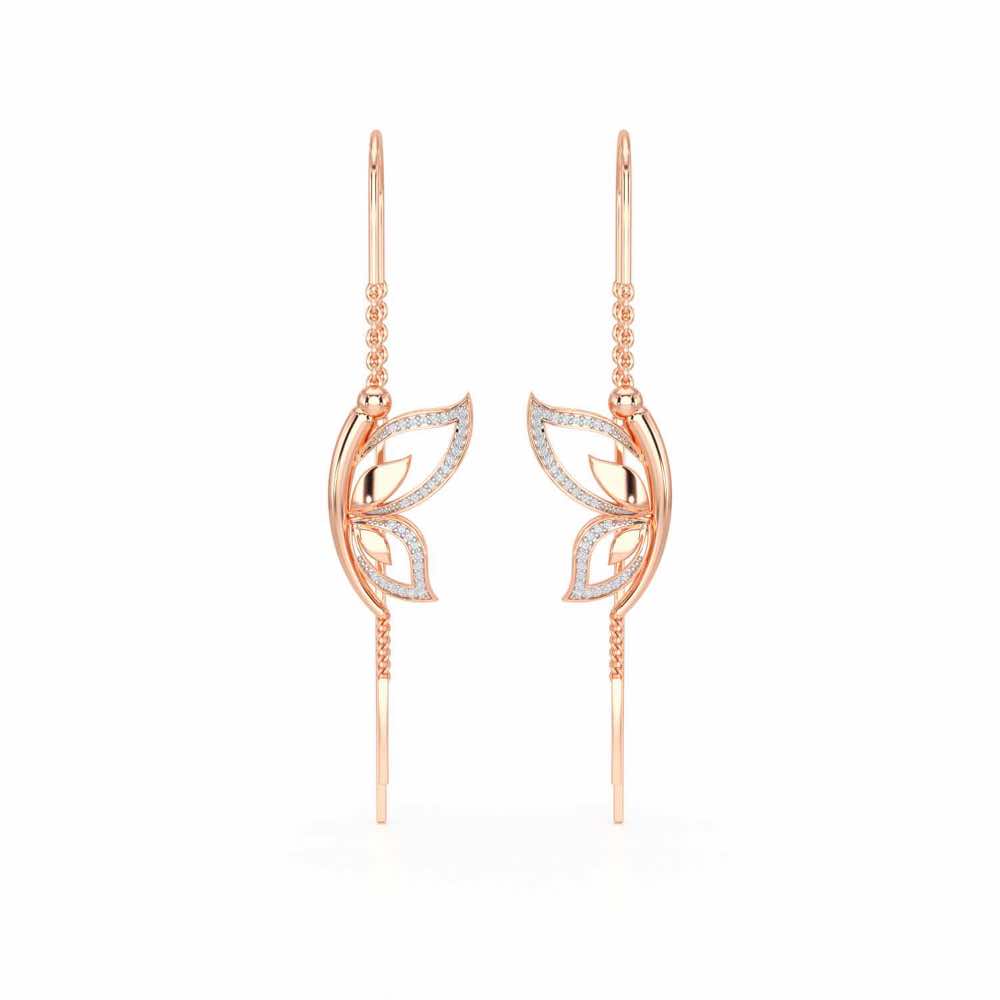Solo-Fly Silver Dangler Earrings - Rose Gold - Image 1