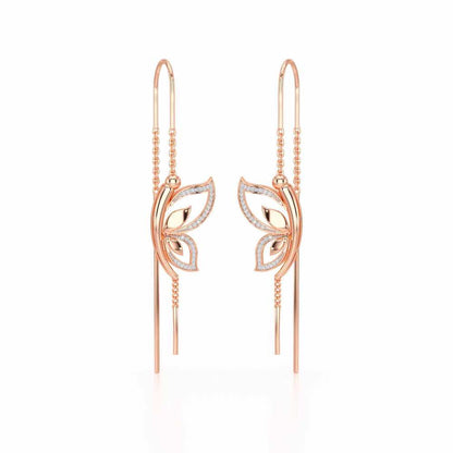 Solo-Fly Silver Dangler Earrings - Rose Gold - Image 2