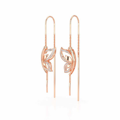 Solo-Fly Silver Dangler Earrings - Rose Gold - Image 3