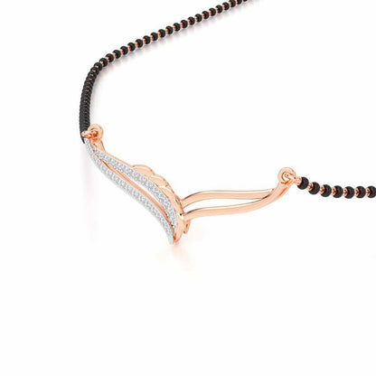 Soubhagya Samarpit Silver Mangalsutra - Rose Gold - Image 2