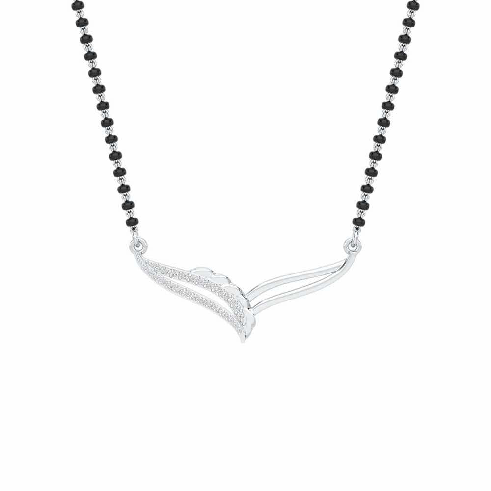 Soubhagya Samarpit Silver Mangalsutra - White Gold - Image 1