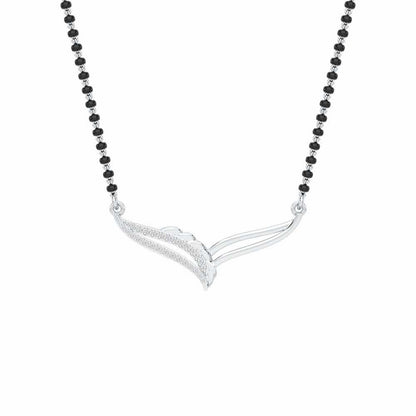 Soubhagya Samarpit Silver Mangalsutra - White Gold - Image 1
