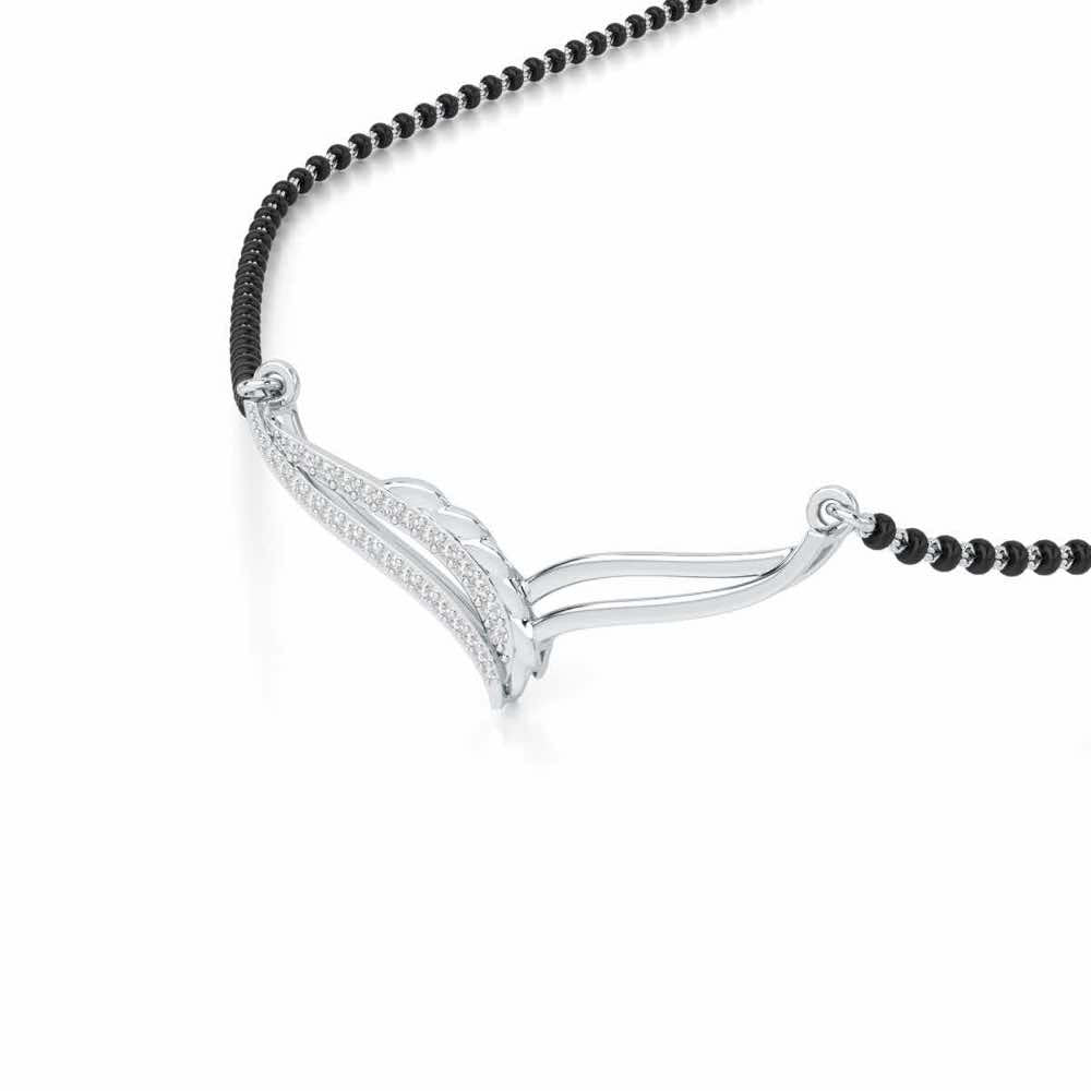Soubhagya Samarpit Silver Mangalsutra - White Gold - Image 2