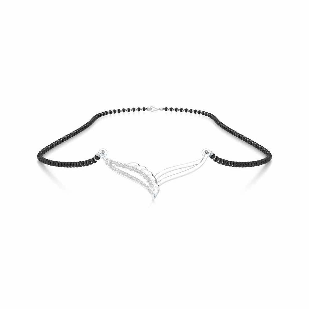 Soubhagya Samarpit Silver Mangalsutra - White Gold - Image 3