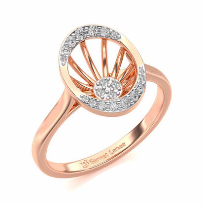 Soul Shine Silver Ring - Rose Gold - Image 1