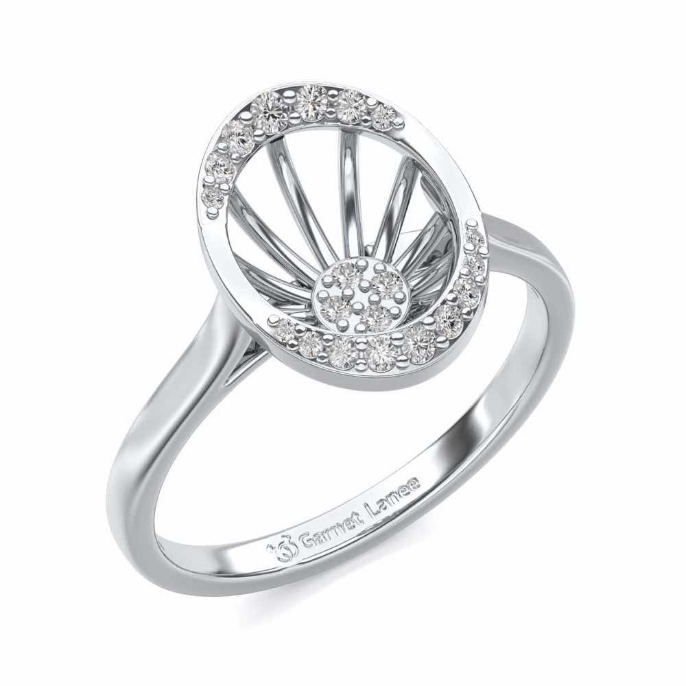 Soul Shine Silver Ring - White Gold - Image 1