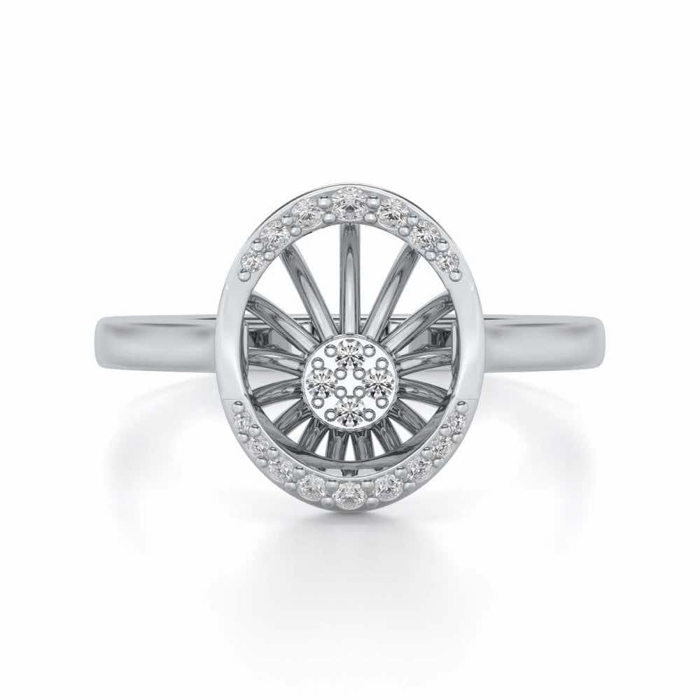 Soul Shine Silver Ring - White Gold - Image 4