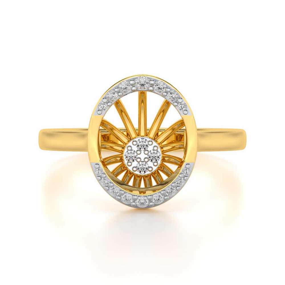 Soul Shine Silver Ring - Yellow Gold - Image 4