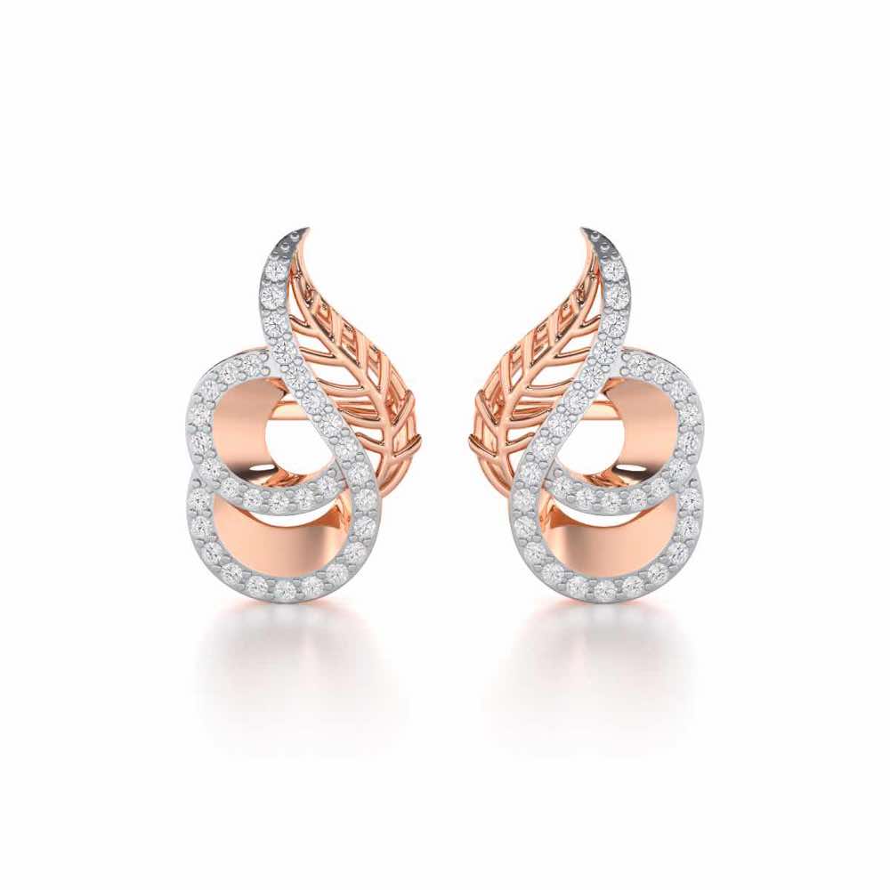 Soulful Magic Silver Earrings - Rose Gold - Image 1