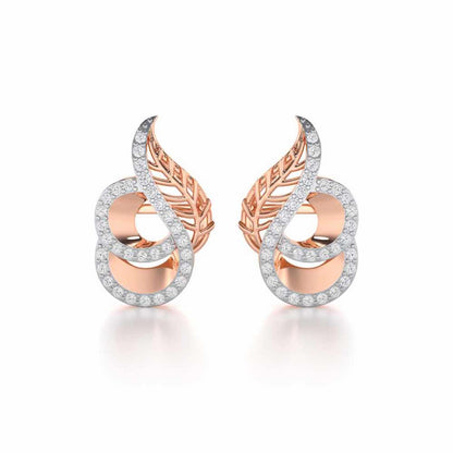 Soulful Magic Silver Earrings - Rose Gold - Image 1