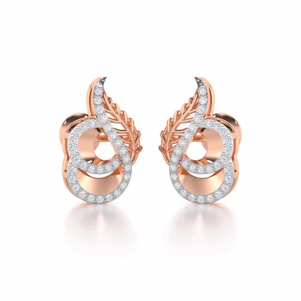 Soulful Magic Silver Earrings - Rose Gold - Image 2