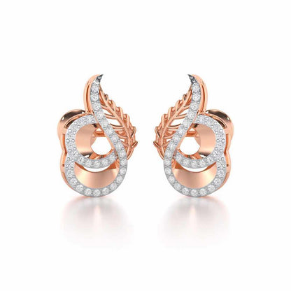 Soulful Magic Silver Earrings - Rose Gold - Image 2