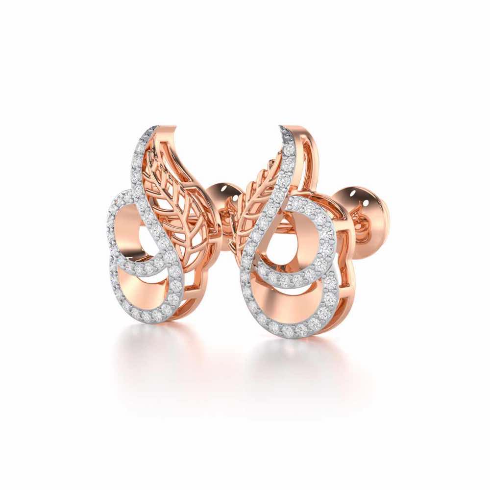 Soulful Magic Silver Earrings - Rose Gold - Image 3