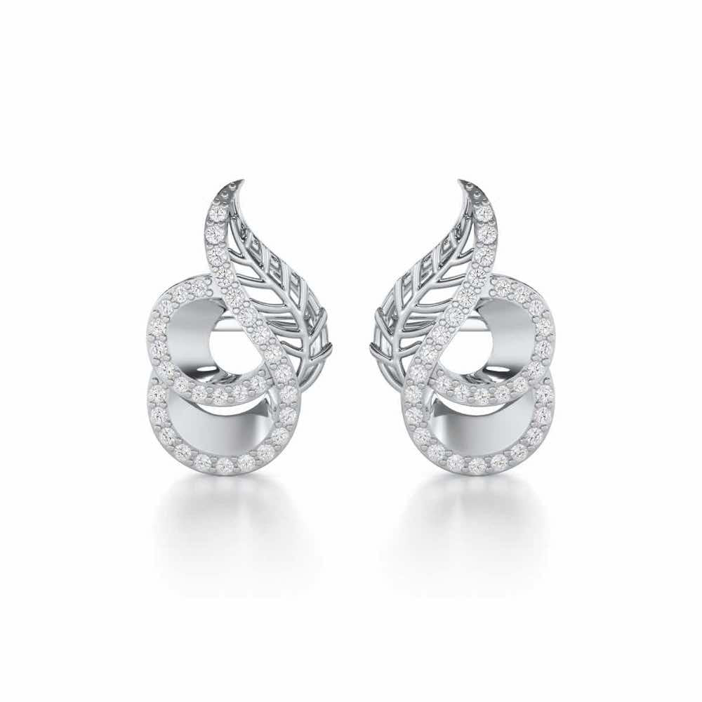 Soulful Magic Silver Earrings - White Gold - Image 1