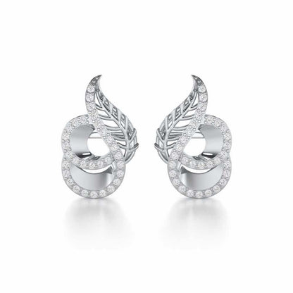 Soulful Magic Silver Earrings - White Gold - Image 1