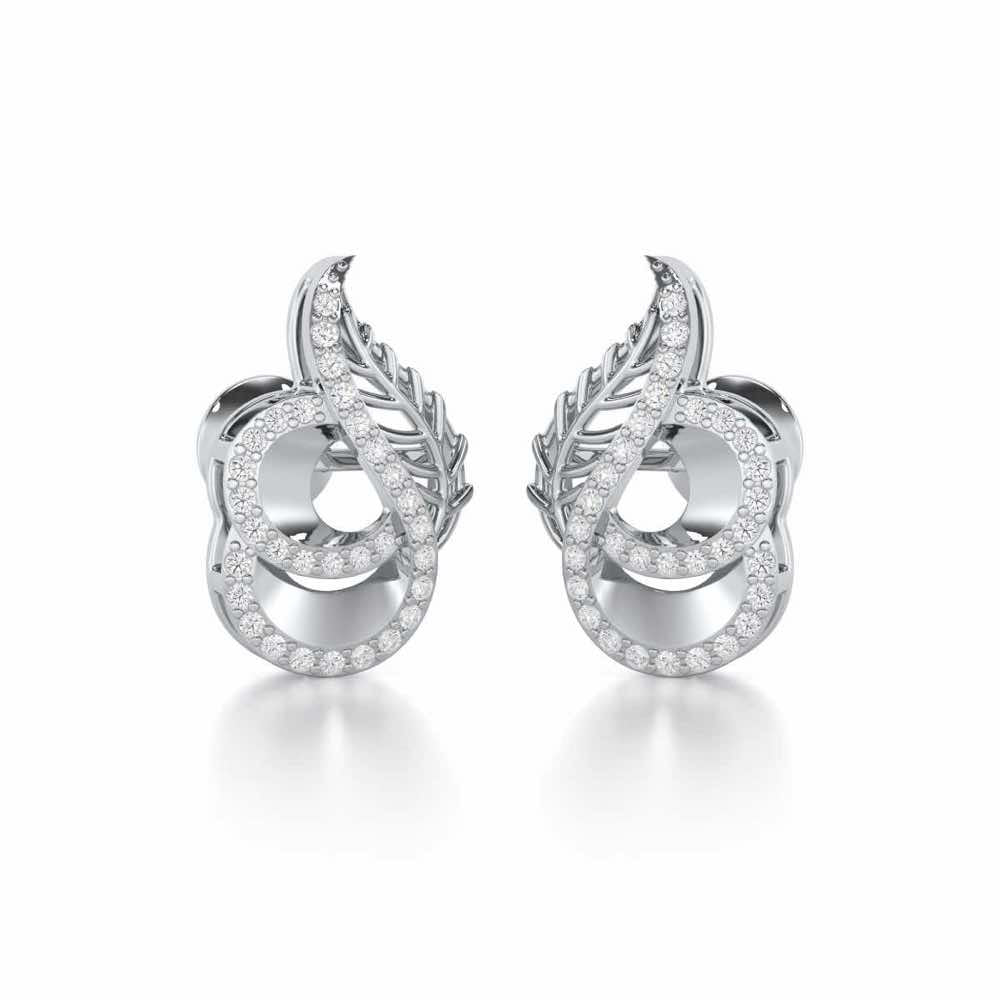 Soulful Magic Silver Earrings - White Gold - Image 2