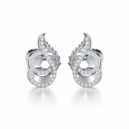 Soulful Magic Silver Earrings - White Gold - Image 2