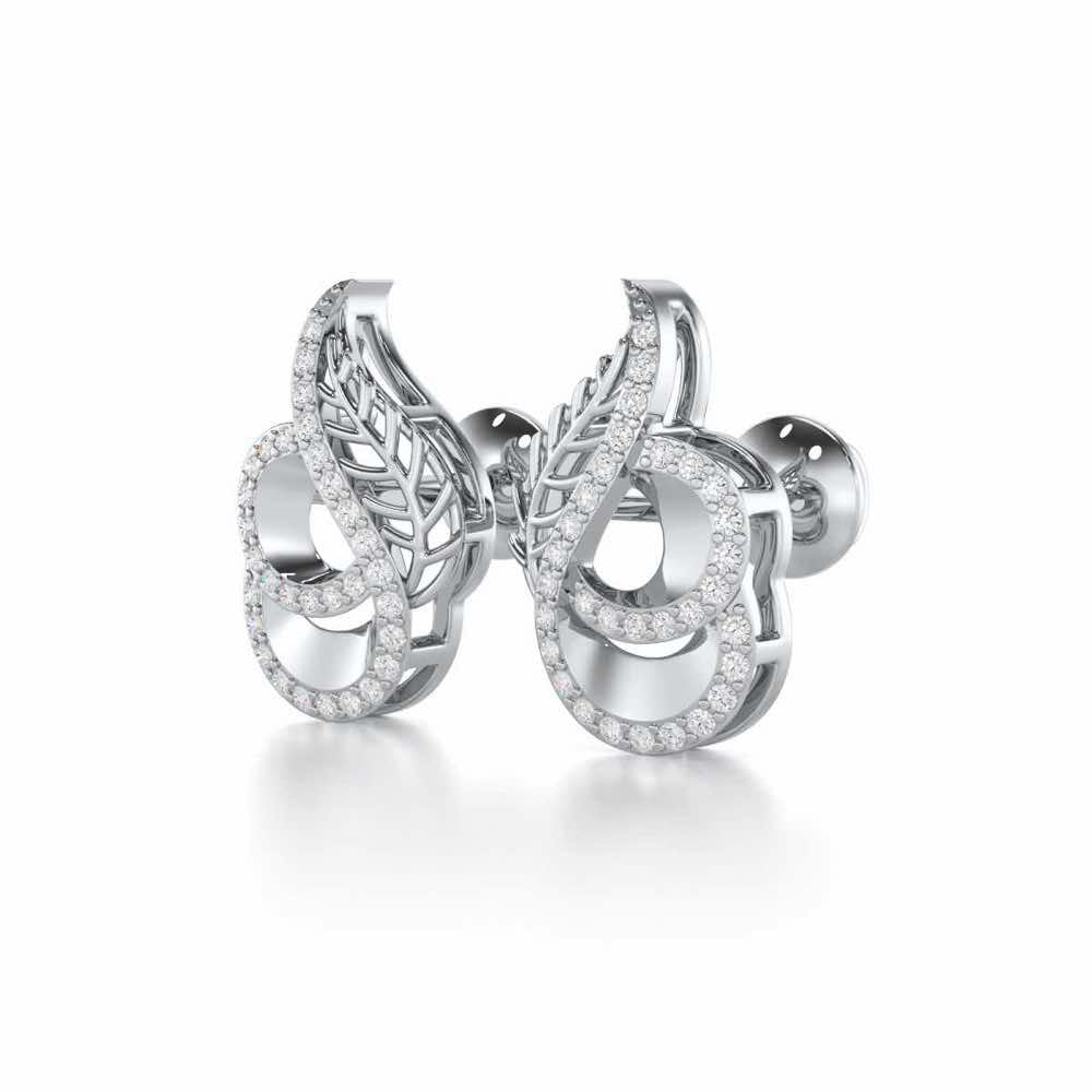 Soulful Magic Silver Earrings - White Gold - Image 3