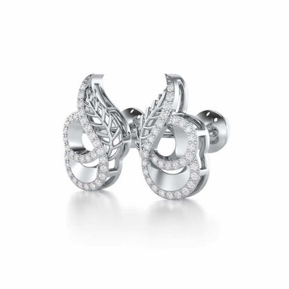 Soulful Magic Silver Earrings - White Gold - Image 3