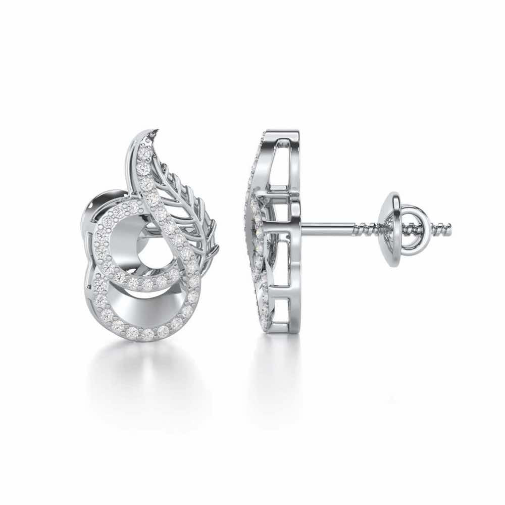 Soulful Magic Silver Earrings - White Gold - Image 4