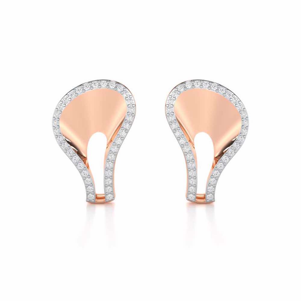 Soulful Rhythms Silver Earrings - Rose Gold - Image 1