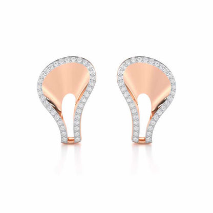 Soulful Rhythms Silver Earrings - Rose Gold - Image 1