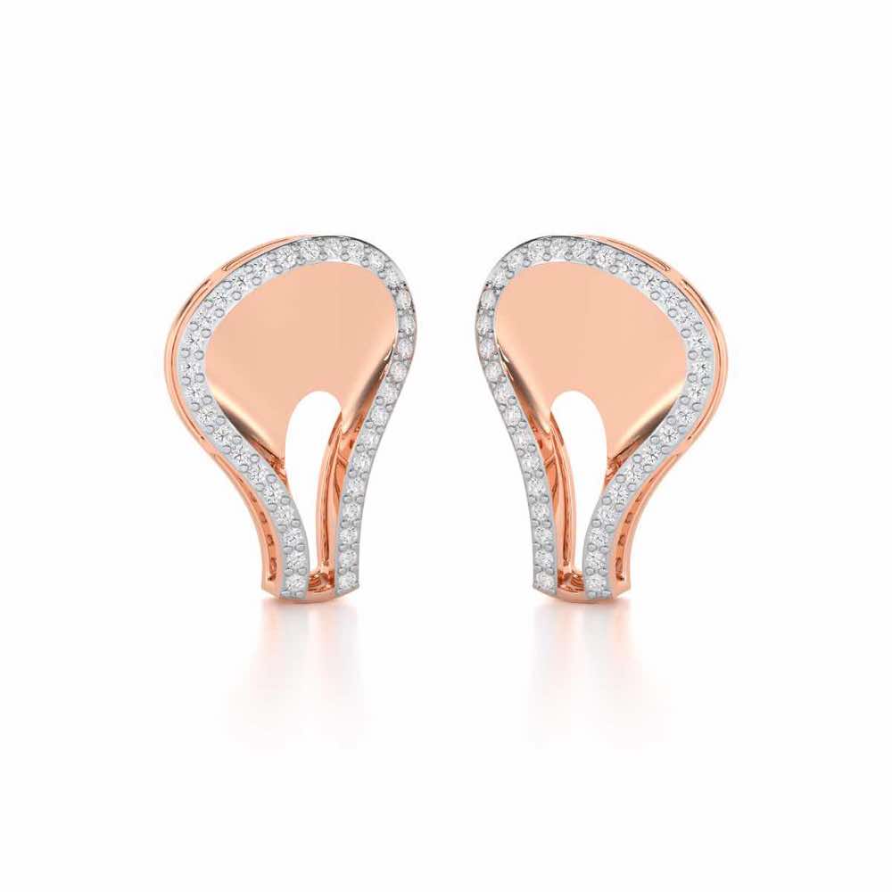 Soulful Rhythms Silver Earrings - Rose Gold - Image 2