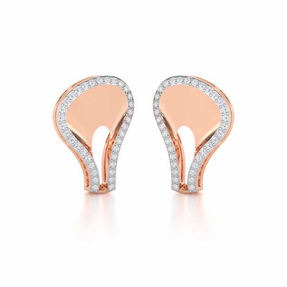 Soulful Rhythms Silver Earrings - Rose Gold - Image 2