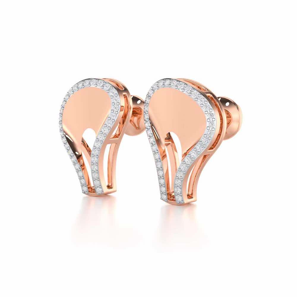 Soulful Rhythms Silver Earrings - Rose Gold - Image 3