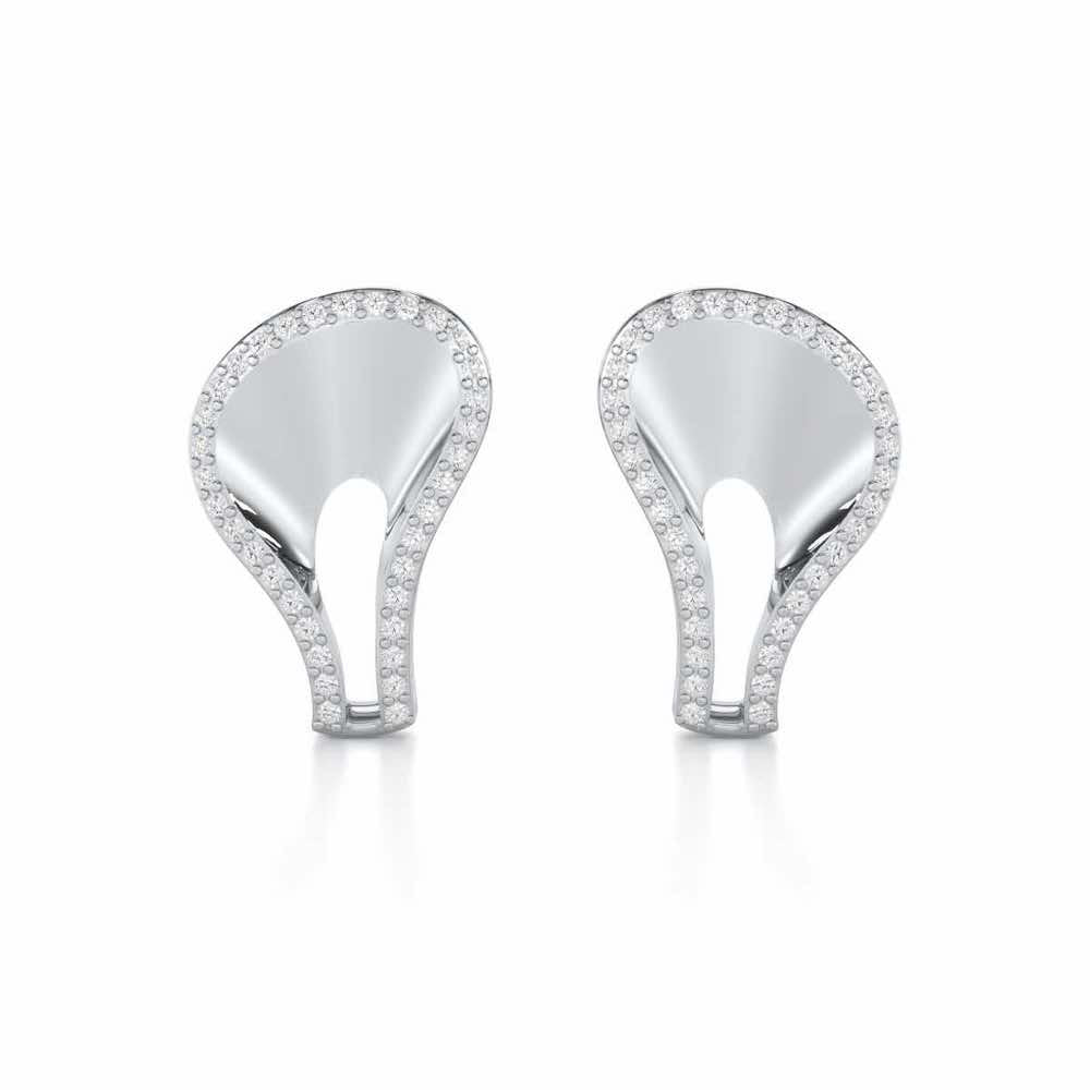 Soulful Rhythms Silver Earrings - White Gold - Image 1