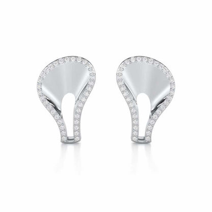Soulful Rhythms Silver Earrings - White Gold - Image 1