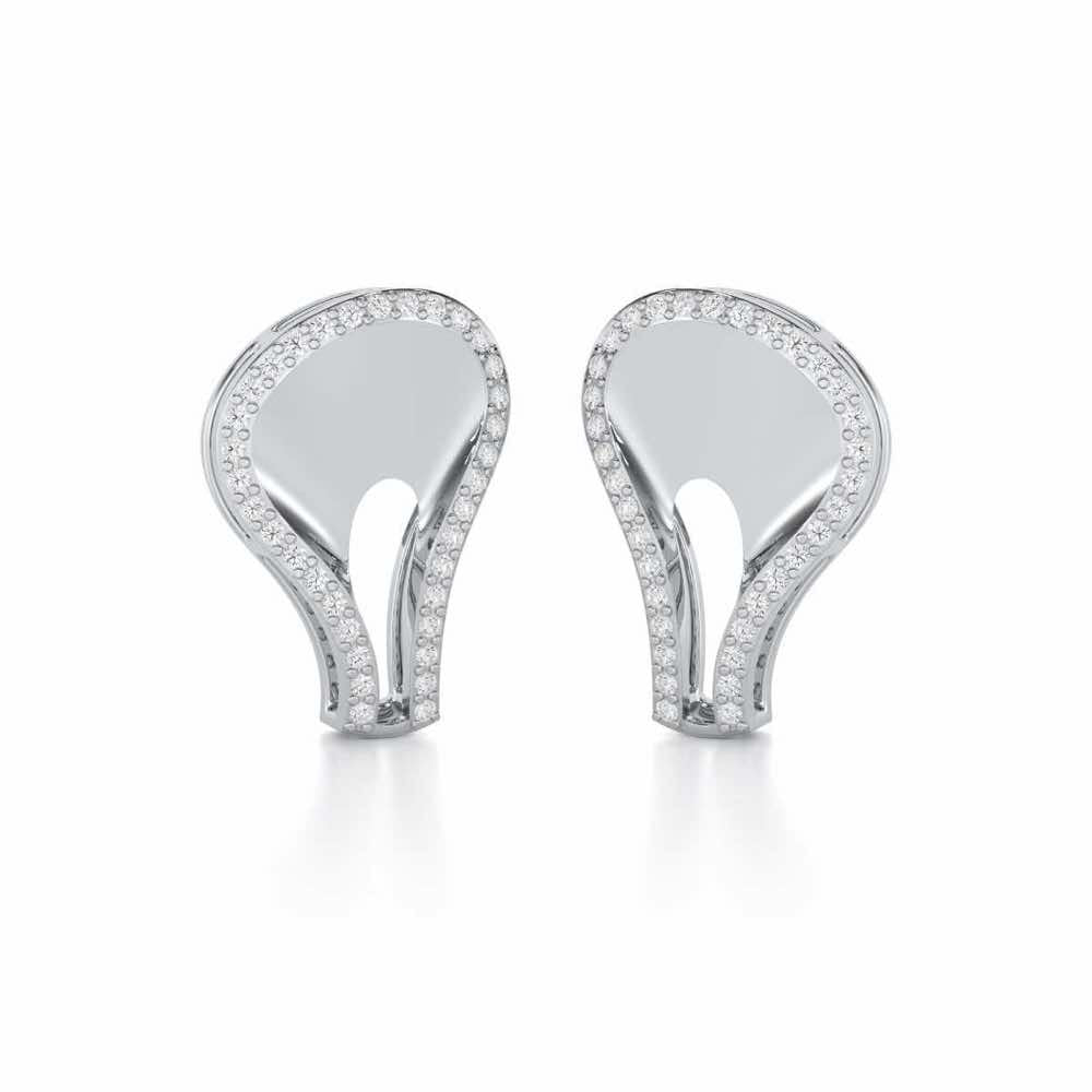 Soulful Rhythms Silver Earrings - White Gold - Image 2