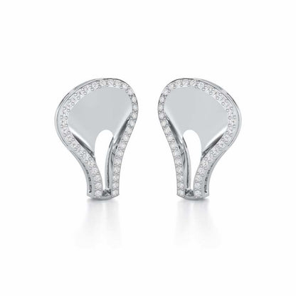 Soulful Rhythms Silver Earrings - White Gold - Image 2