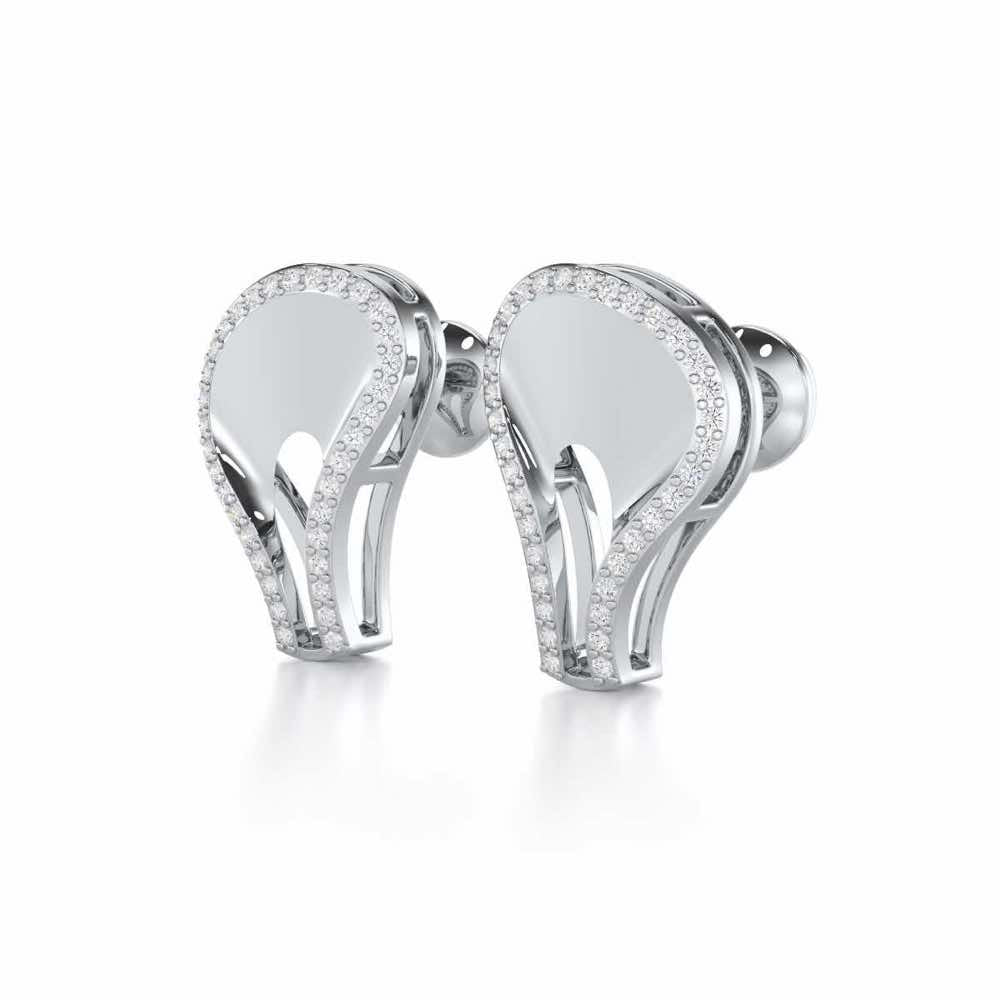 Soulful Rhythms Silver Earrings - White Gold - Image 3