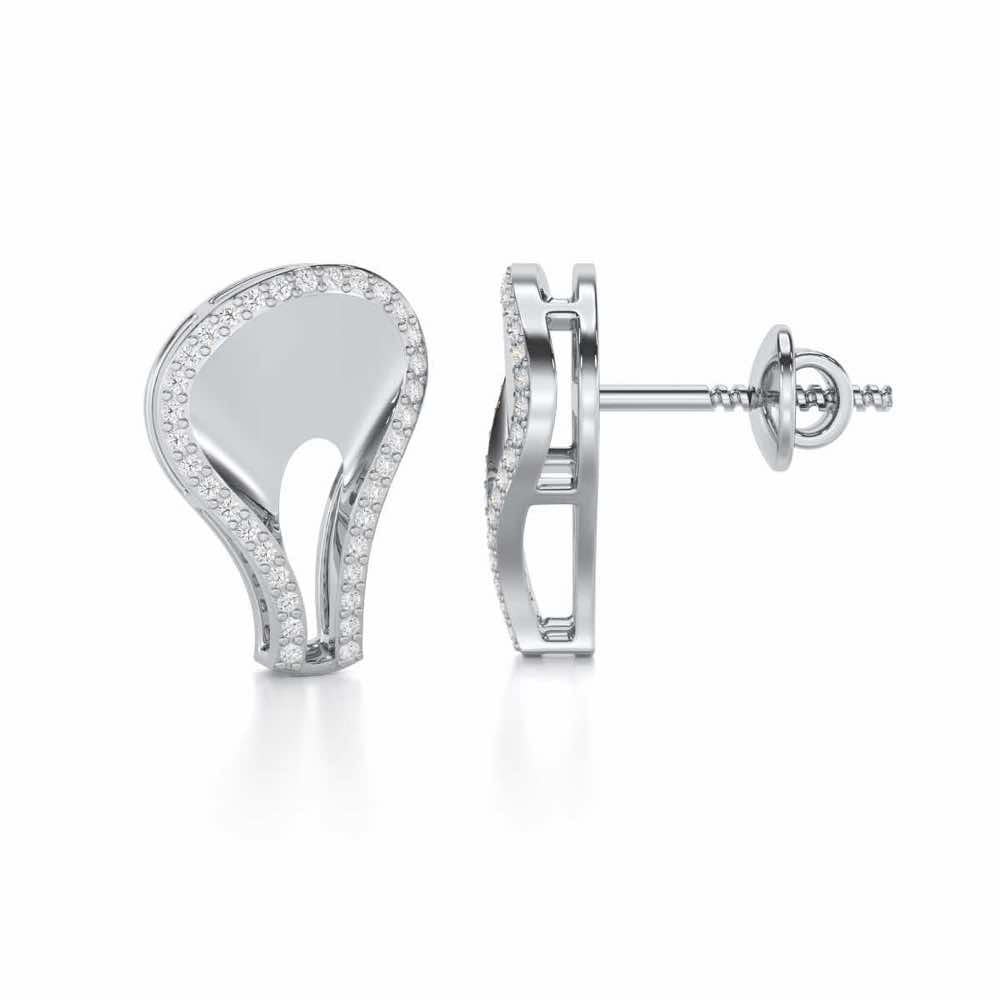 Soulful Rhythms Silver Earrings - White Gold - Image 4