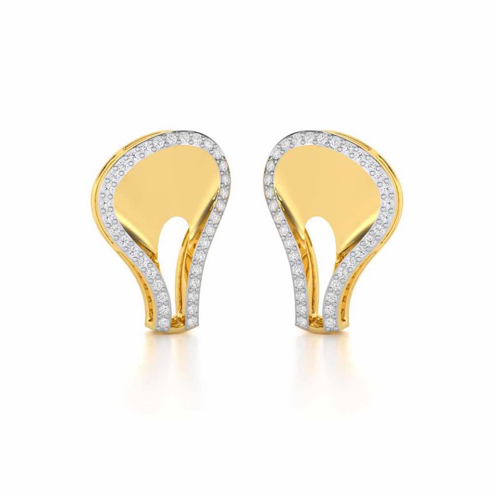 Soulful Rhythms Silver Earrings - Yellow Gold - Image 2