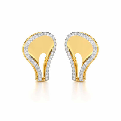 Soulful Rhythms Silver Earrings - Yellow Gold - Image 2