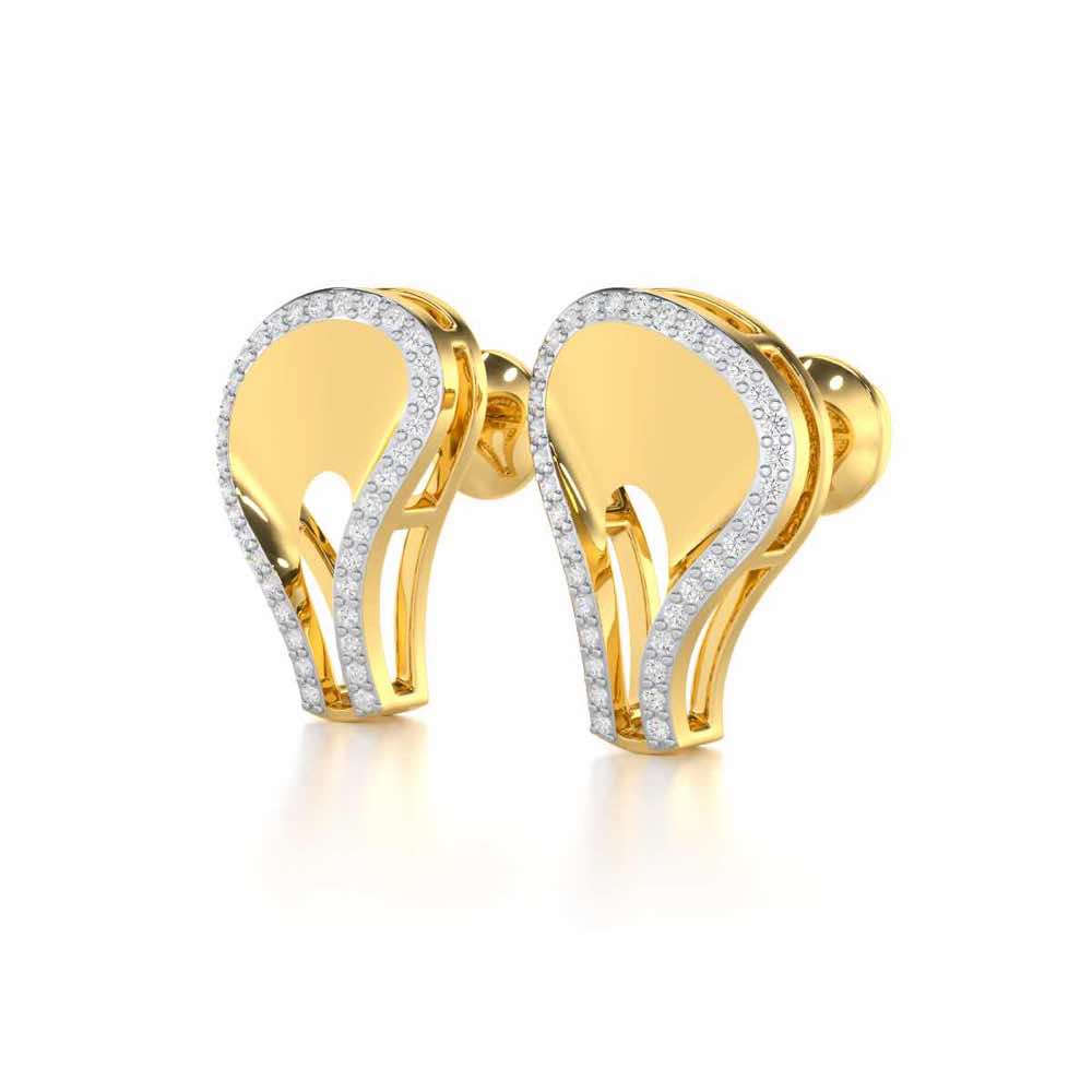 Soulful Rhythms Silver Earrings - Yellow Gold - Image 3