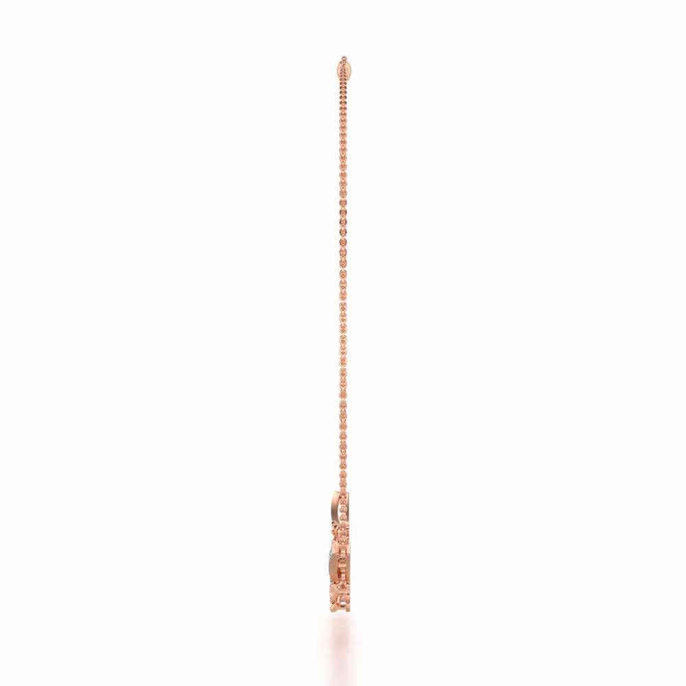 Sovereign Lace Silver Necklace - Rose Gold - Image 4
