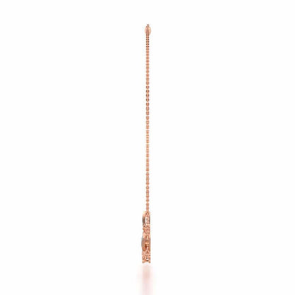 Sovereign Lace Silver Necklace - Rose Gold - Image 4