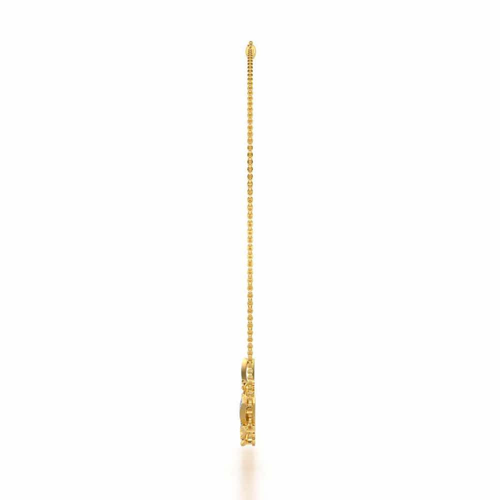 Sovereign Lace Silver Necklace - Yellow Gold - Image 4