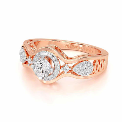 Sovereign Shimmer Solitaire Ring - Rose Gold - Image 2